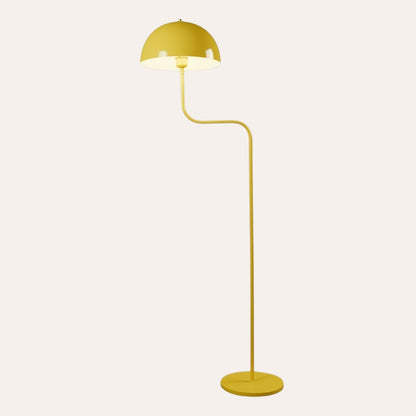 goodlampe lampadaire rétro danois gris en métal, design art déco avec abat-jour en dôme, éclairage haut et bas.
