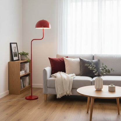 goodlampe lampadaire rétro rouge en métal, design art déco, éclairage haut et bas pour salon
