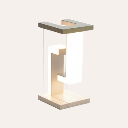 Lampe de bureau goodlampe LED flottante, design moderne, chargeur sans fil 10W intégré, interrupteur tactile, ABS et plastique.