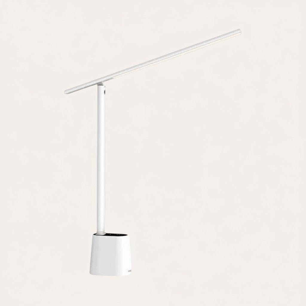 Lampe de bureau LED goodlampe blanche, design moderne, luminosité adaptative, pliable, avec câble USB.