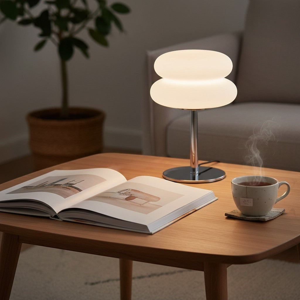 goodlampe lampe champignon blanche en plastique avec 9 niveaux de luminosité, style Bauhaus