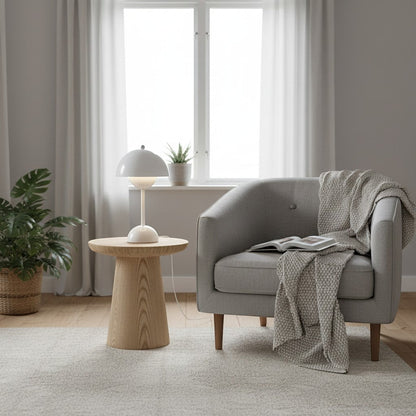 goodlampe lampe champignon LED blanche rechargeable en métal, style moderne nordique, idéale pour chevet ou bureau.
