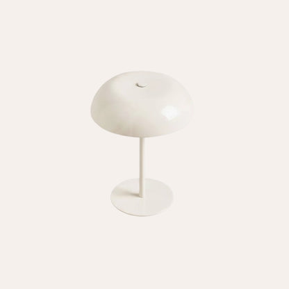 Lampe champignon LED tactile rechargeable en métal blanc, design moderne, 3 modes d'éclairage, par goodlampe.