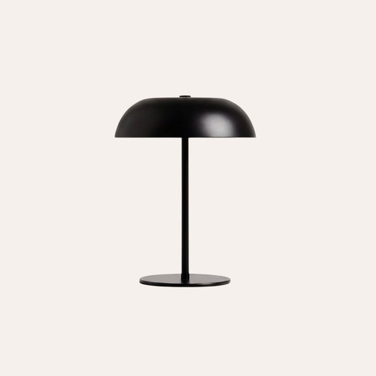 Lampe champignon noire en métal, rechargeable et tactile, design moderne goodlampe