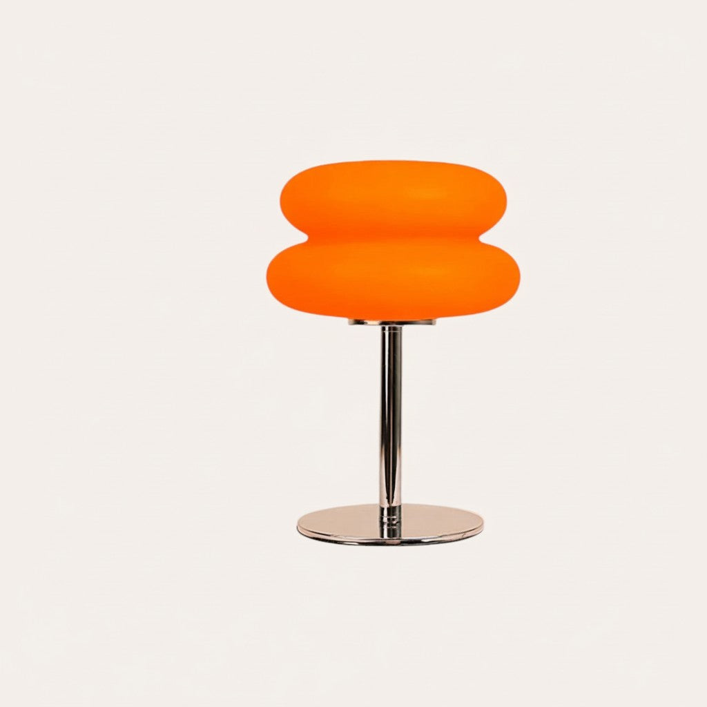 goodlampe Lampe champignon orange en plastique, 9 niveaux de luminosité, style Bauhaus, idéale pour chambre ou salon.