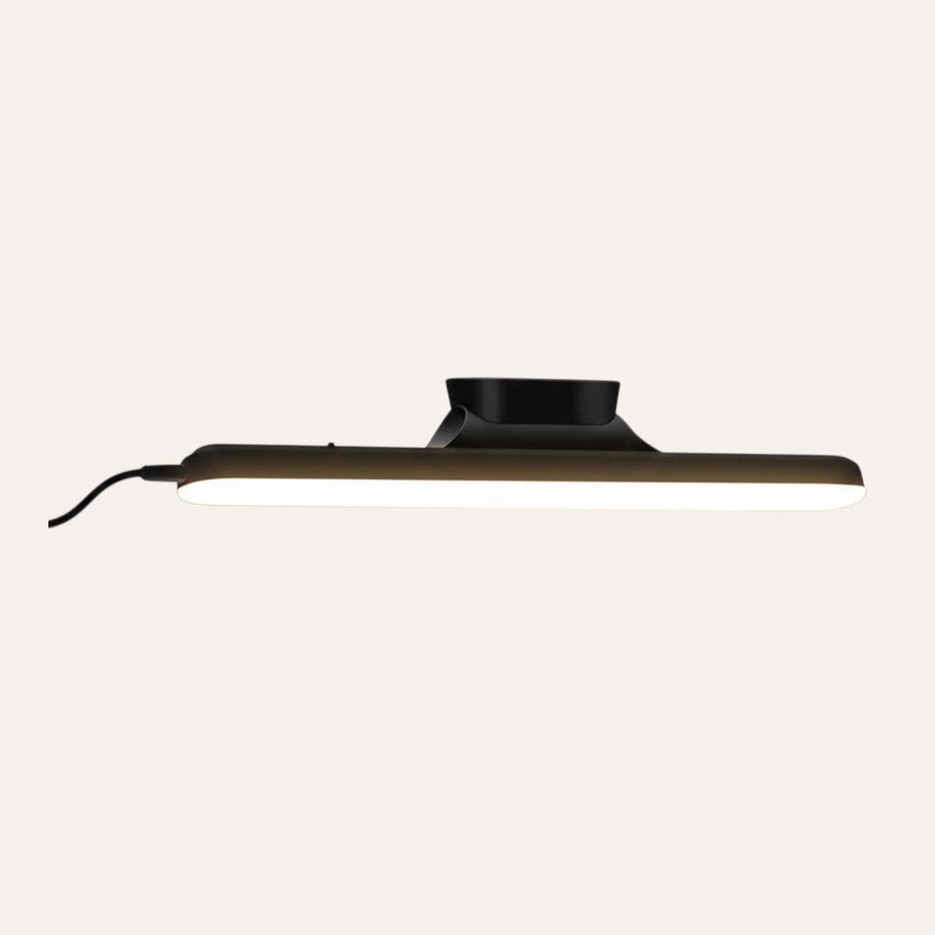 Lampe LED frontale magnétique goodlampe pour miroir en ABS noir avec interrupteur tactile et intensité réglable