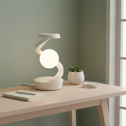 goodlampe lampe de table rotative LED blanche avec chargeur sans fil 15W et contrôle gestuel