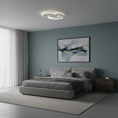 goodlampe modern white aluminium and acrylic dimmable LED ceiling light with remote control